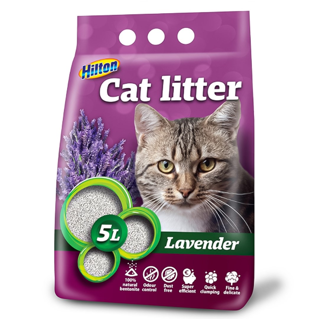 HILTON bentonite lavender clumping cat litter - 5 l HILTON bentonite lavender clumping cat litter - 5 l