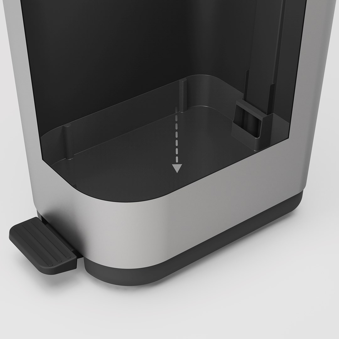 ROTHO Ribo White - pedal bin – 35l ROTHO Ribo White - pedal bin – 35l