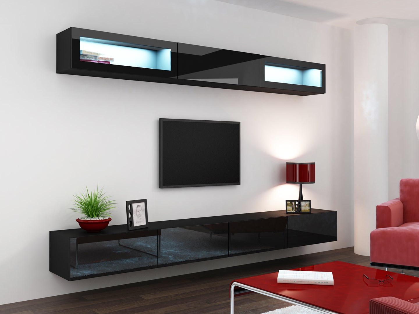 Cama Cabinet VIGO "90" full 90/35/32 black/black gloss Cama Cabinet VIGO "90" full 90/35/32 black/black gloss