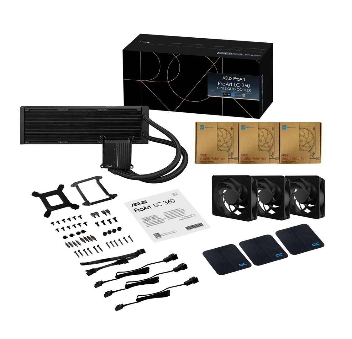 ASUS ProArt LC 360 Processor Liquid cooling kit 12 cm Black ASUS ProArt LC 360 Processor Liquid cooling kit 12 cm Black