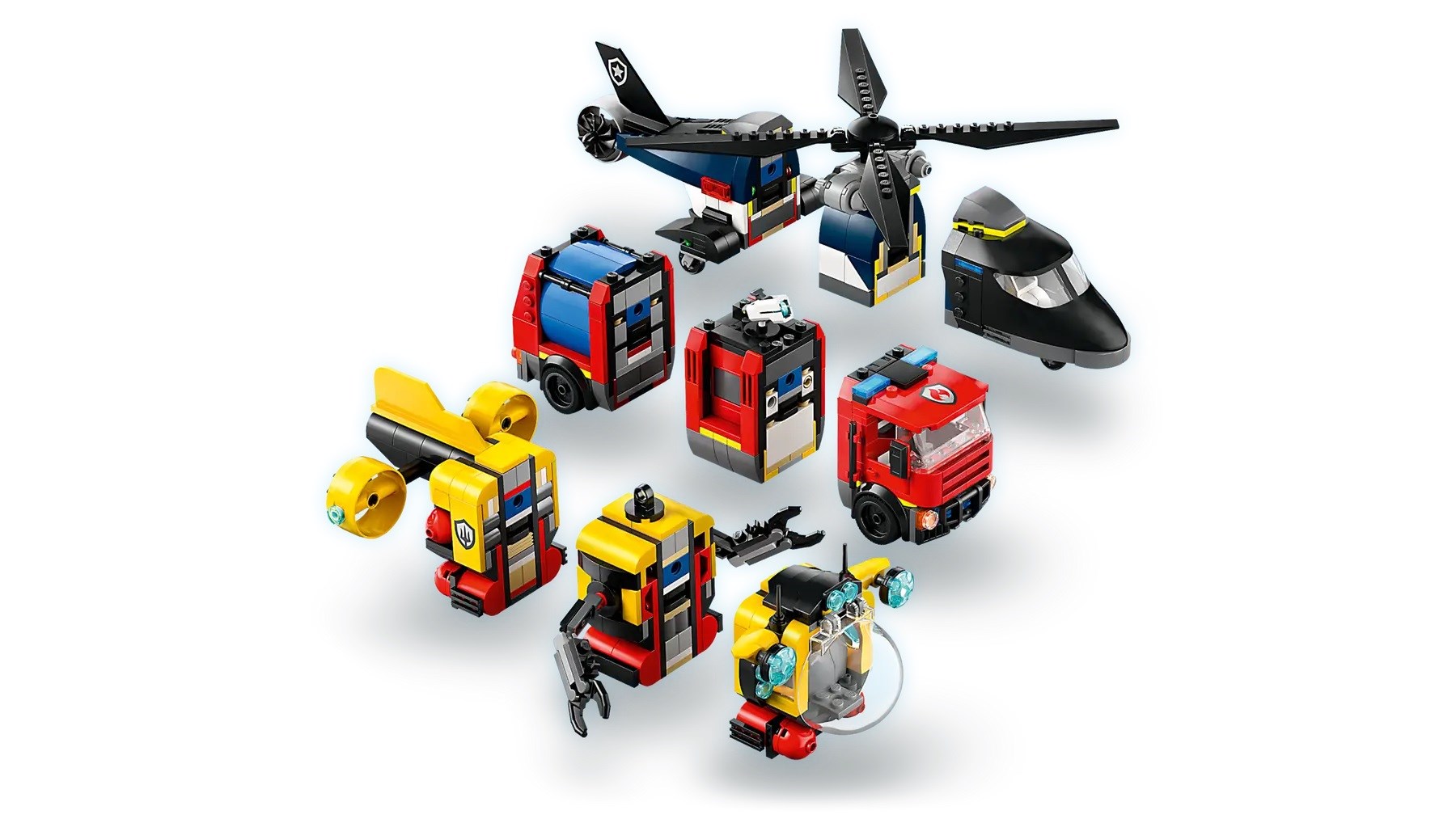 LEGO CITY 60462 Helicopter, Fire Truck and Submarine Remix LEGO CITY 60462 Helicopter, Fire Truck and Submarine Remix