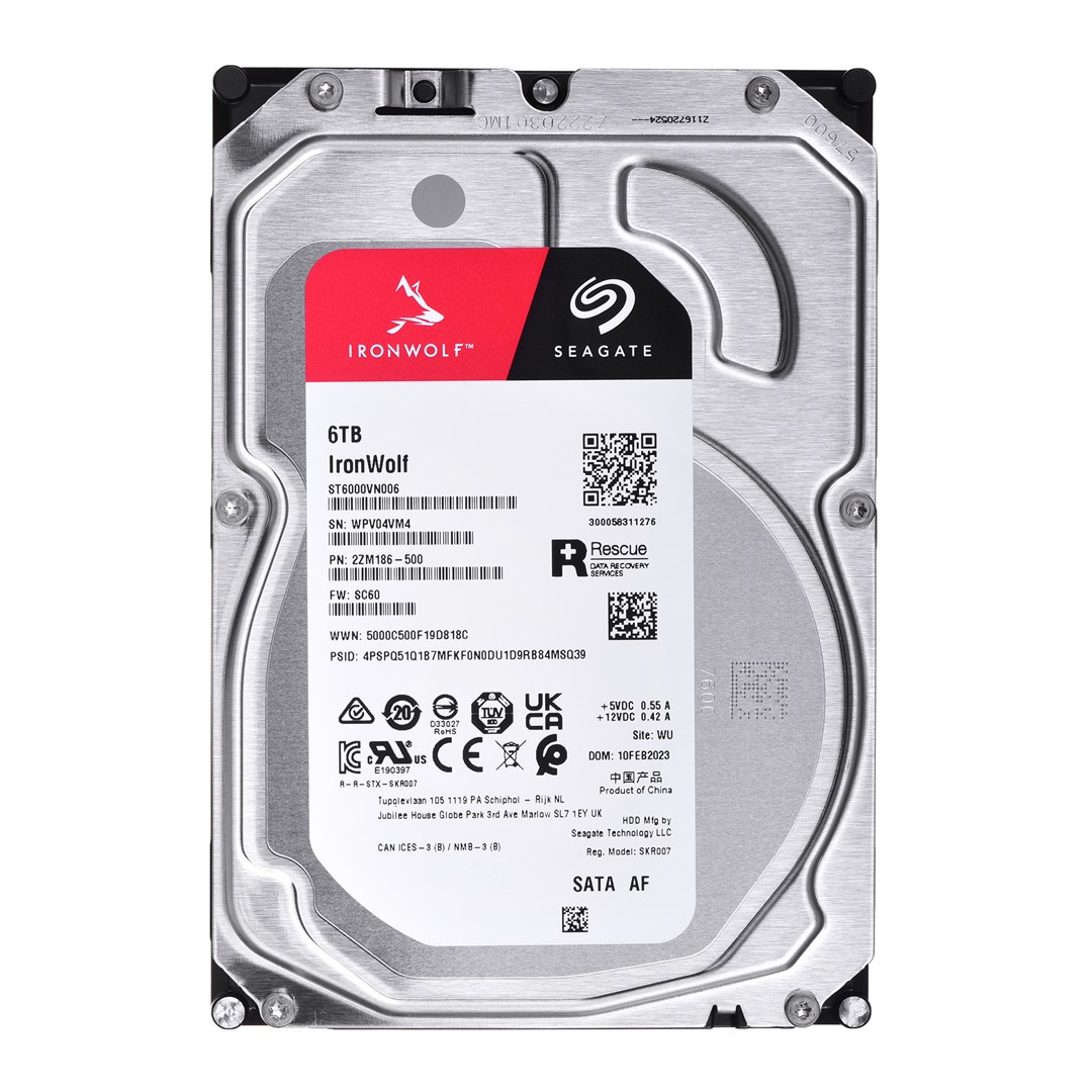 Seagate IronWolf internal hard drive 6 TB 256 MB 3.5" Serial ATA III (ST6000VN006) Seagate IronWolf internal hard drive 6 TB 256 MB 3.5" Serial ATA III (ST6000VN006)