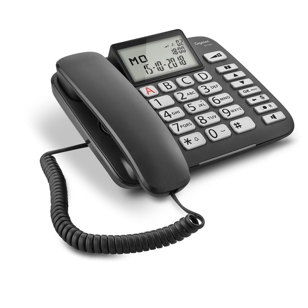 Gigaset DL580 Analog telephone Caller ID Black Gigaset DL580 Analog telephone Caller ID Black