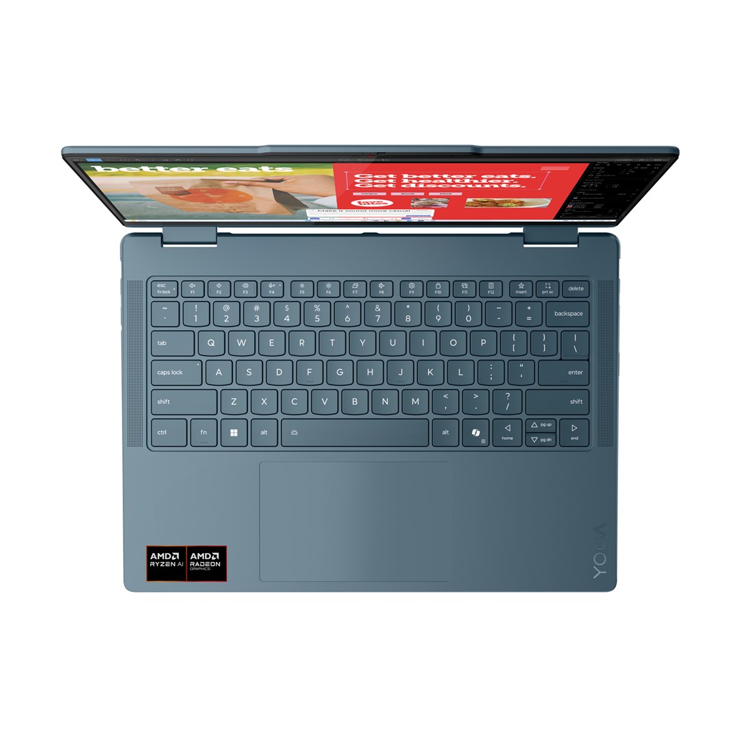 Lenovo Yoga 7 2-in-1 14AKP10 Copilot+ PC AMD Ryzen AI 5 340 Hybrid (2-in-1) 35.6 cm (14") Touchscreen WUXGA 16 GB LPDDR5x-SDRAM 512 GB SSD Wi-Fi 7 (802.11be) Windows 11 Home Teal Lenovo Yoga 7 2-in-1 14AKP10 Copilot+ PC AMD Ryzen AI 5 340 Hybrid (2-in-1) 35.6 cm (14") Touchscreen WUXGA 16 GB LPDDR5x-SDRAM 512 GB SSD Wi-Fi 7 (802.11be) Windows 11 Home Teal