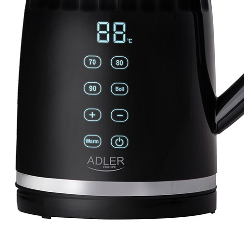 Adler AD 1350 1.7L temperature-controlled LED electric kettle Black Adler AD 1350 1.7L temperature-controlled LED electric kettle Black