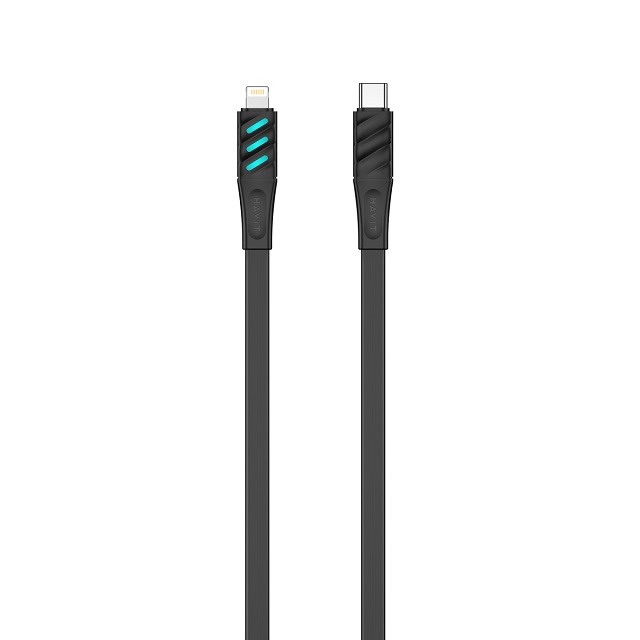 Havit CB6255 - USB charging cable type C to Lightning, 1 m (black) Havit CB6255 - USB charging cable type C to Lightning, 1 m (black)