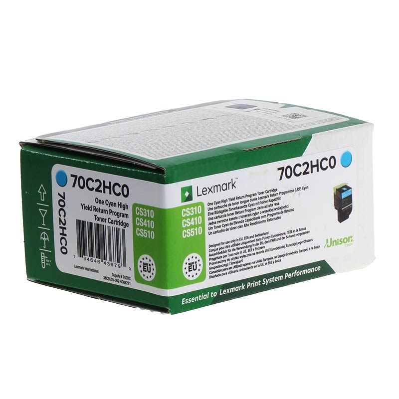 Lexmark 702HC R toner cartridge 1 pc(s) Original Cyan Lexmark 702HC R toner cartridge 1 pc(s) Original Cyan