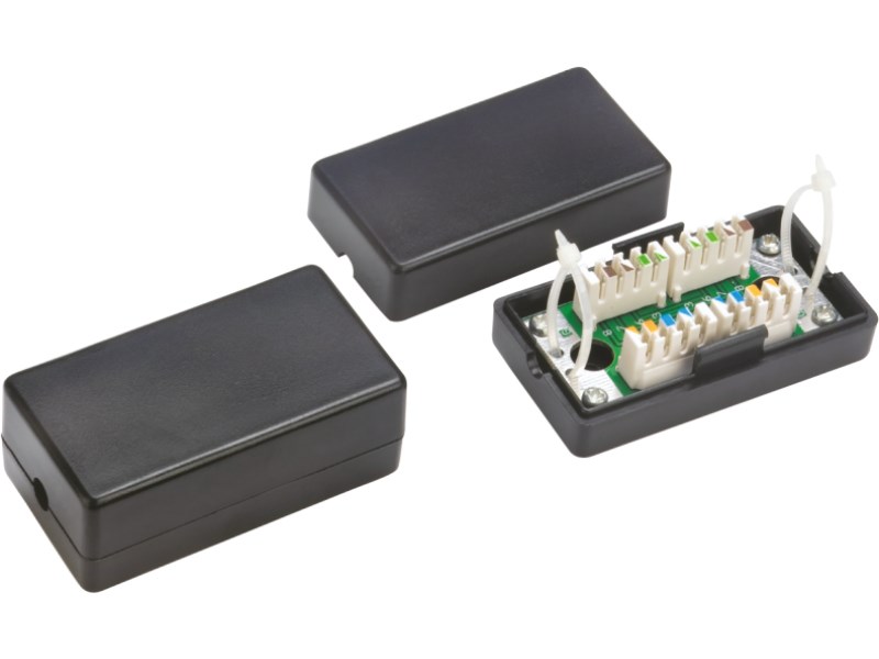 Alantec WTM06 network junction box Cat5e Black Alantec WTM06 network junction box Cat5e Black