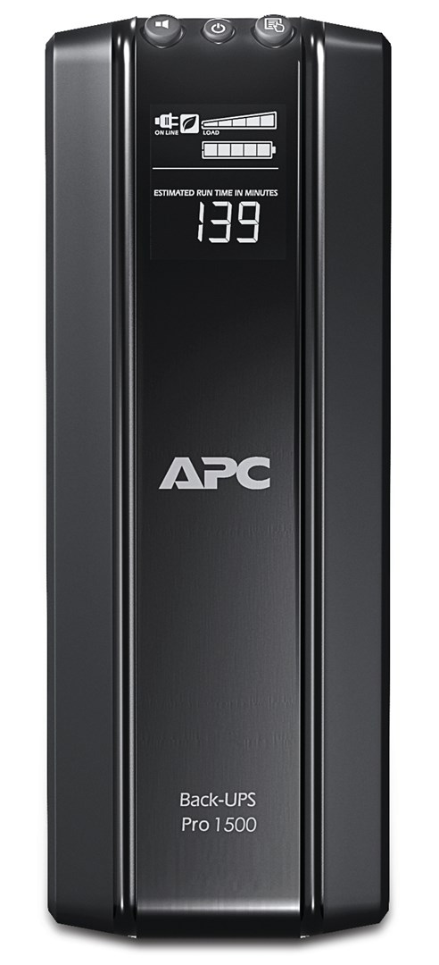 APC Back-UPS Pro, 1500VA/865W, Tower, 230V, 10x IEC C13 outlets, AVR, LCD, User Replaceable Battery APC Back-UPS Pro, 1500VA/865W, Tower, 230V, 10x IEC C13 outlets, AVR, LCD, User Replaceable Battery