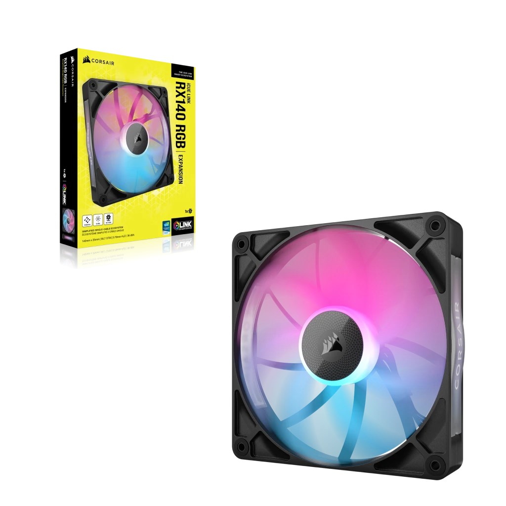 Corsair iCUE LINK RX140 RGB Computer case Fan 14 cm Black 1 pc(s) Corsair iCUE LINK RX140 RGB Computer case Fan 14 cm Black 1 pc(s)