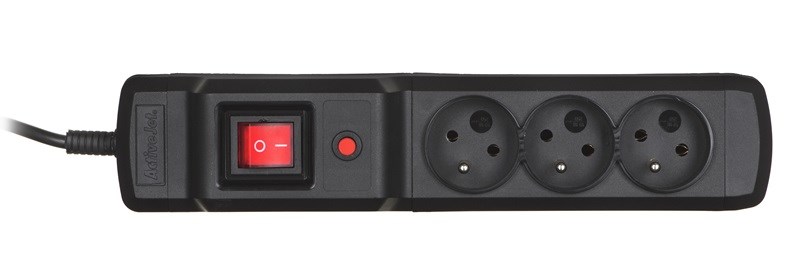 Activejet COMBO 3GN 1,5M black power strip with cord Activejet COMBO 3GN 1,5M black power strip with cord