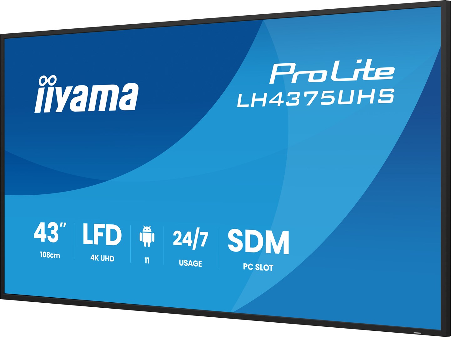 iiyama 43" 4K UHD Professional Digital Signage 24/7 display featuring Android OS, FailOver and Intel® SDM slot iiyama 43" 4K UHD Professional Digital Signage 24/7 display featuring Android OS, FailOver and Intel® SDM slot