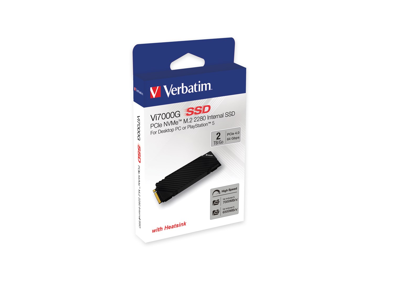 Verbatim Vi7000G PCIe NVMe M.2 SSD 2TB The Ultimate Gaming Solution Verbatim Vi7000G PCIe NVMe M.2 SSD 2TB The Ultimate Gaming Solution