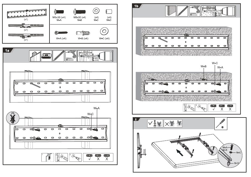 Adjustable Wall TV Bracket 37-85" Adjustable Wall TV Bracket 37-85"