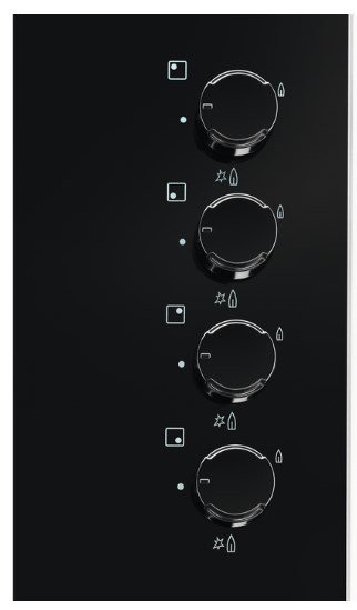 Electrolux EGG6407K Black Built-in 59 cm Gas 4 zone(s) Electrolux EGG6407K Black Built-in 59 cm Gas 4 zone(s)