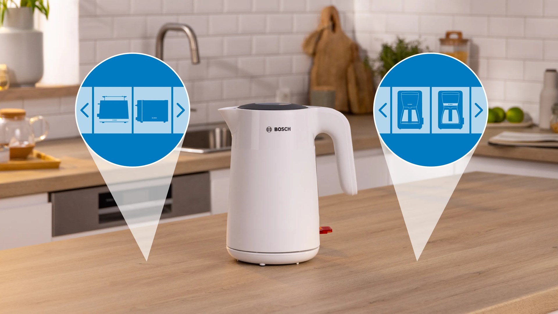 Bosch TWK2M161 electric kettle 1.7 L 2400 W White Bosch TWK2M161 electric kettle 1.7 L 2400 W White