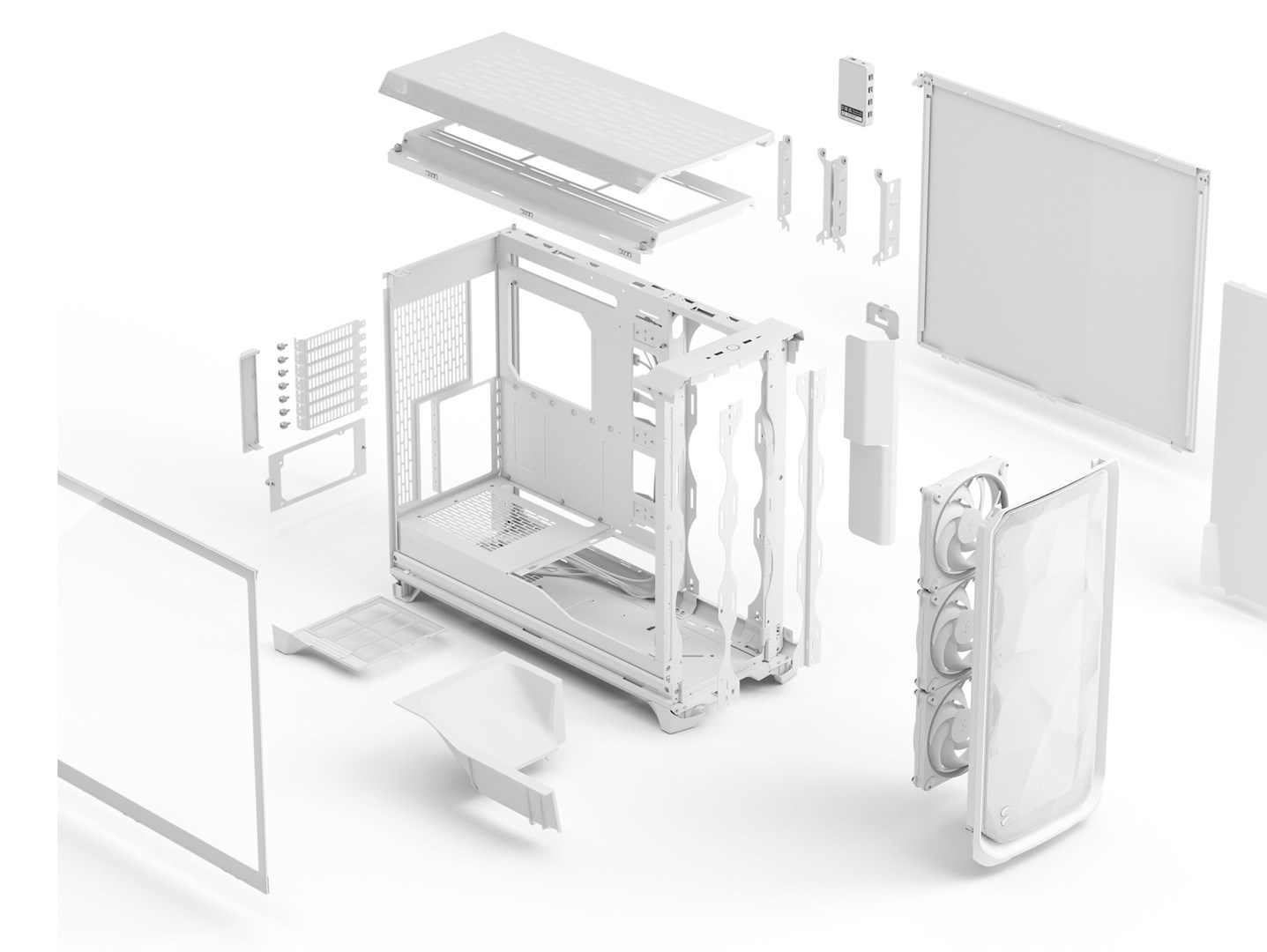Fractal Design Meshify 3 XL Ambience Pro RGB White TG Clear Tint Fractal Design Meshify 3 XL Ambience Pro RGB White TG Clear Tint