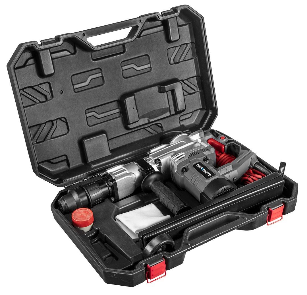 Graphite 58G877 demolition hammer SDS Max Black, Silver 1300 W Graphite 58G877 demolition hammer SDS Max Black, Silver 1300 W