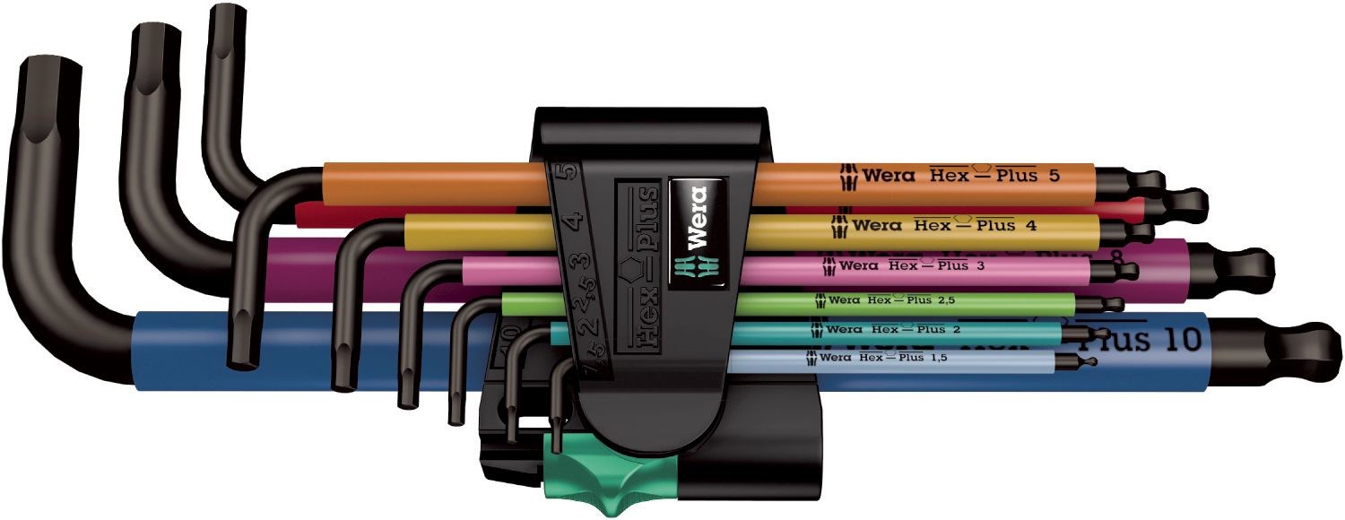 Wera 05022210001 hex key L-shaped hex key set Metric 9 pc(s) Wera 05022210001 hex key L-shaped hex key set Metric 9 pc(s)