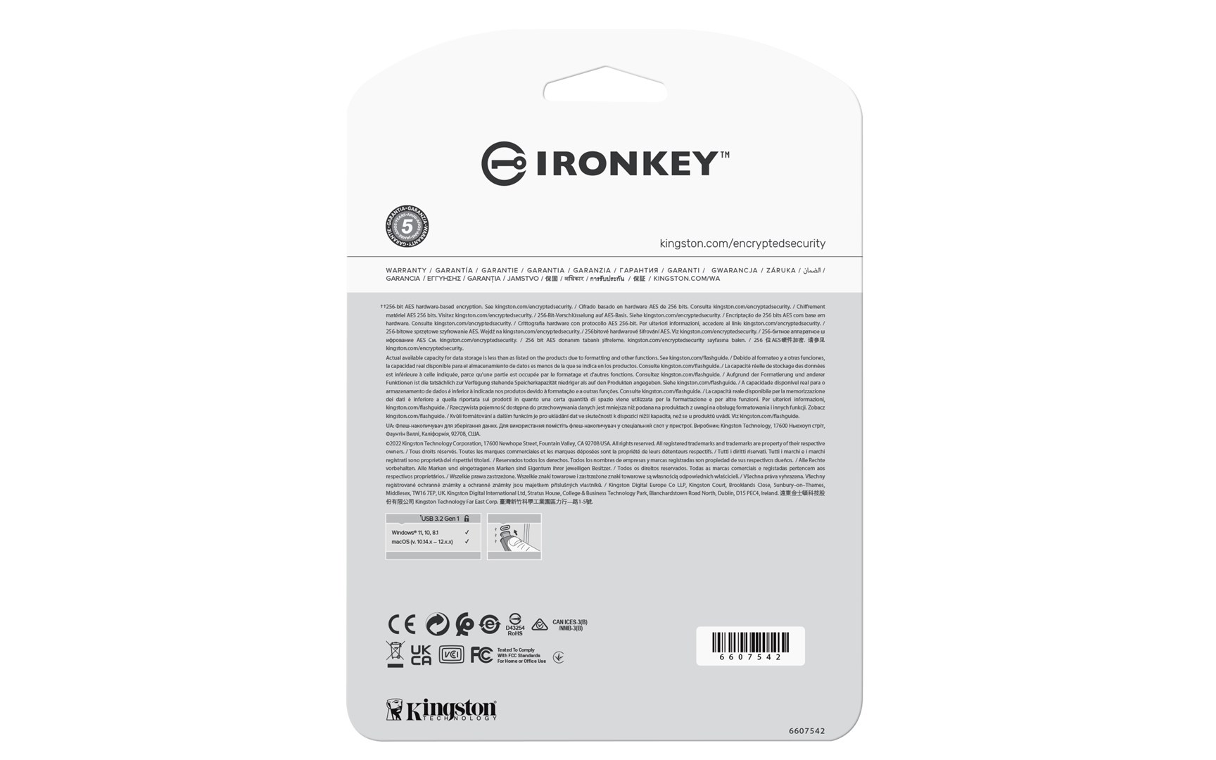 Kingston Technology IronKey 64GB Vault Privacy 50 AES-256 Encrypted, FIPS 197 Kingston Technology IronKey 64GB Vault Privacy 50 AES-256 Encrypted, FIPS 197