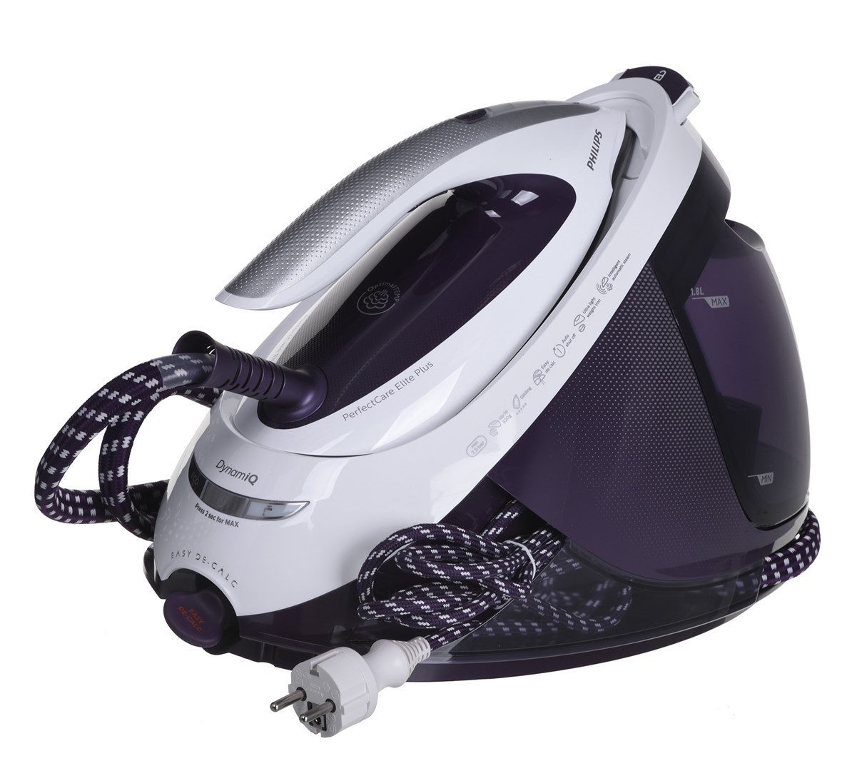 Philips GC9660/30 steam ironing station 2700 W 1.8 L T-ionicGlide soleplate Purple, White Philips GC9660/30 steam ironing station 2700 W 1.8 L T-ionicGlide soleplate Purple, White