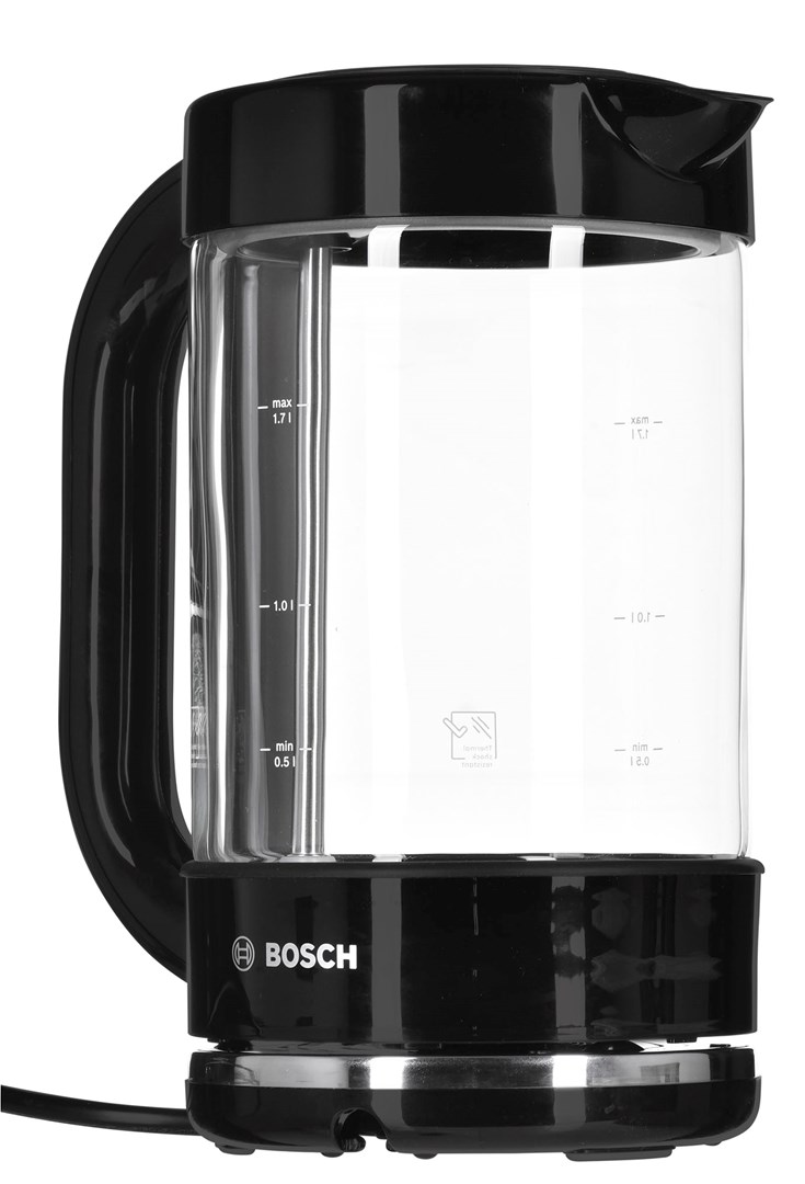 Bosch TWK70B03 electric kettle 1.7 L 2400 W Black, Transparent Bosch TWK70B03 electric kettle 1.7 L 2400 W Black, Transparent