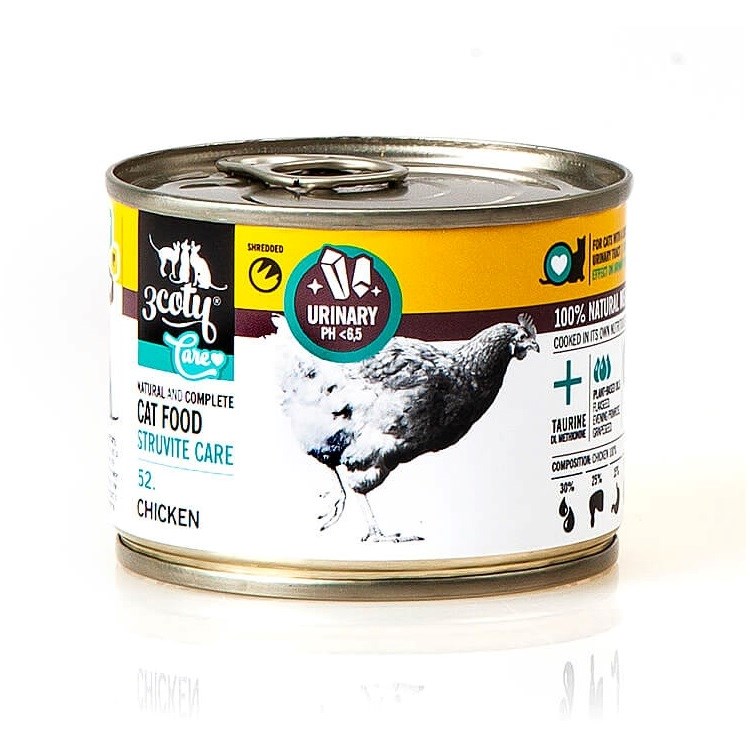 3COTY 52. Chicken Struvite Care - wet cat food - 180g 3COTY 52. Chicken Struvite Care - wet cat food - 180g