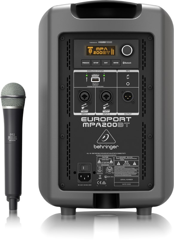 Behringer EUROPORT MPA200BT Public Address (PA) speaker 2-way Behringer EUROPORT MPA200BT Public Address (PA) speaker 2-way