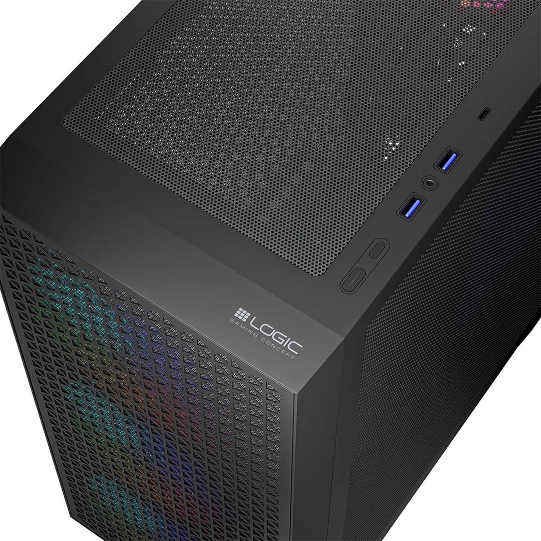 Logic DART PRO ARGB MIDI USB-C PC Case Black Logic DART PRO ARGB MIDI USB-C PC Case Black