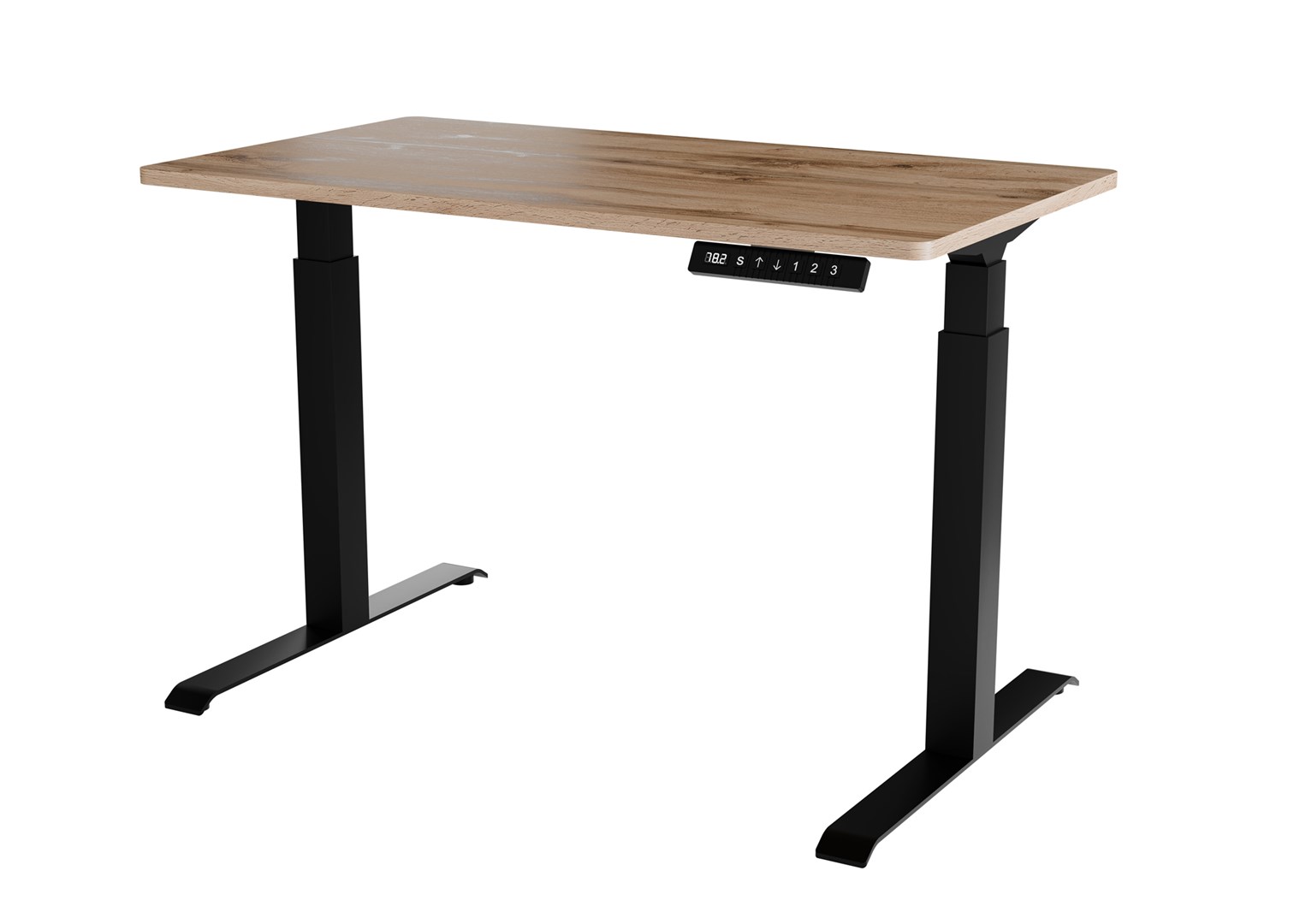 Desk with electric height adjustment MOON 121x67x72-120 black/tan Desk with electric height adjustment MOON 121x67x72-120 black/tan