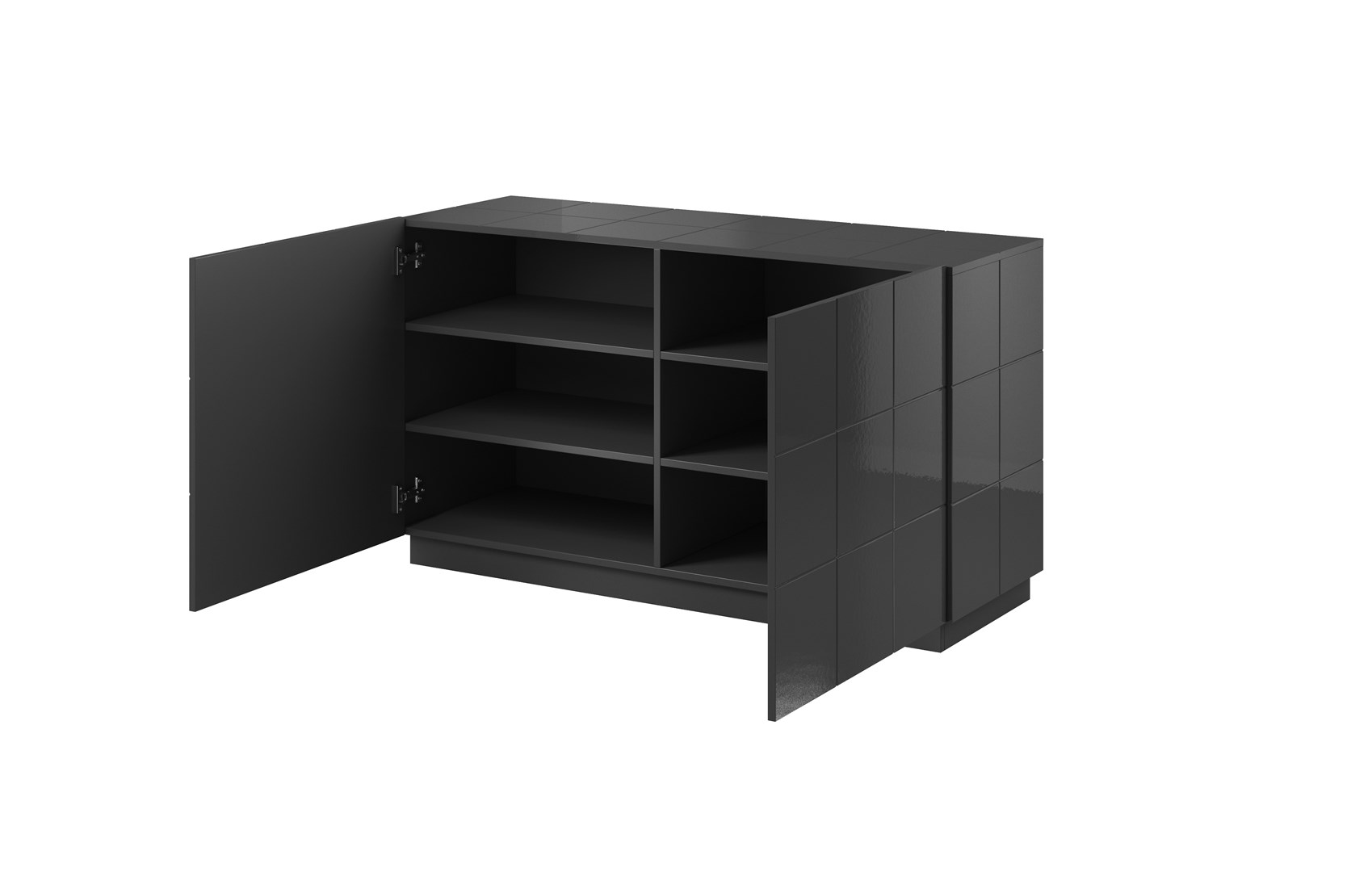 Cama sideboard 2D REJA graphite grey gloss/graphite grey gloss Cama sideboard 2D REJA graphite grey gloss/graphite grey gloss