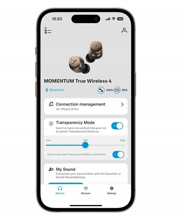 Sennheiser Momentum True Wireless 4 Headphones - Black Cooper Sennheiser Momentum True Wireless 4 Headphones - Black Cooper