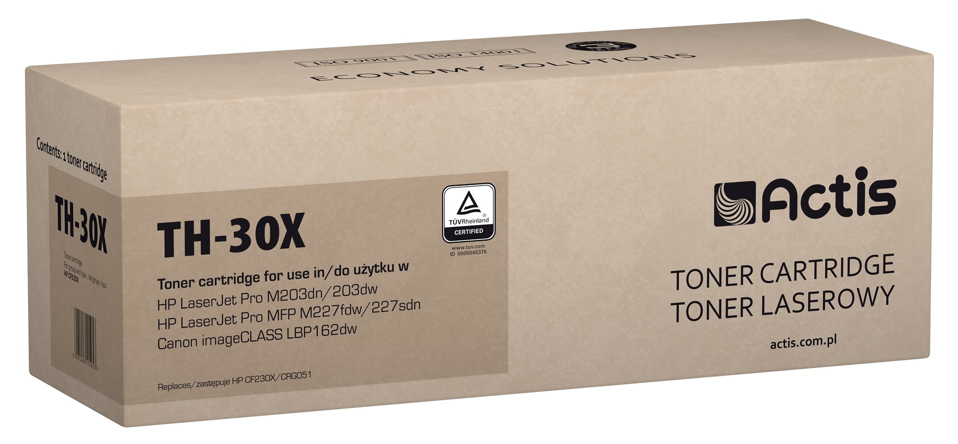 Actis TH-30X toner (replacement for HP 30X CF230X; Standard; 3500 pages; black) Actis TH-30X toner (replacement for HP 30X CF230X; Standard; 3500 pages; black)