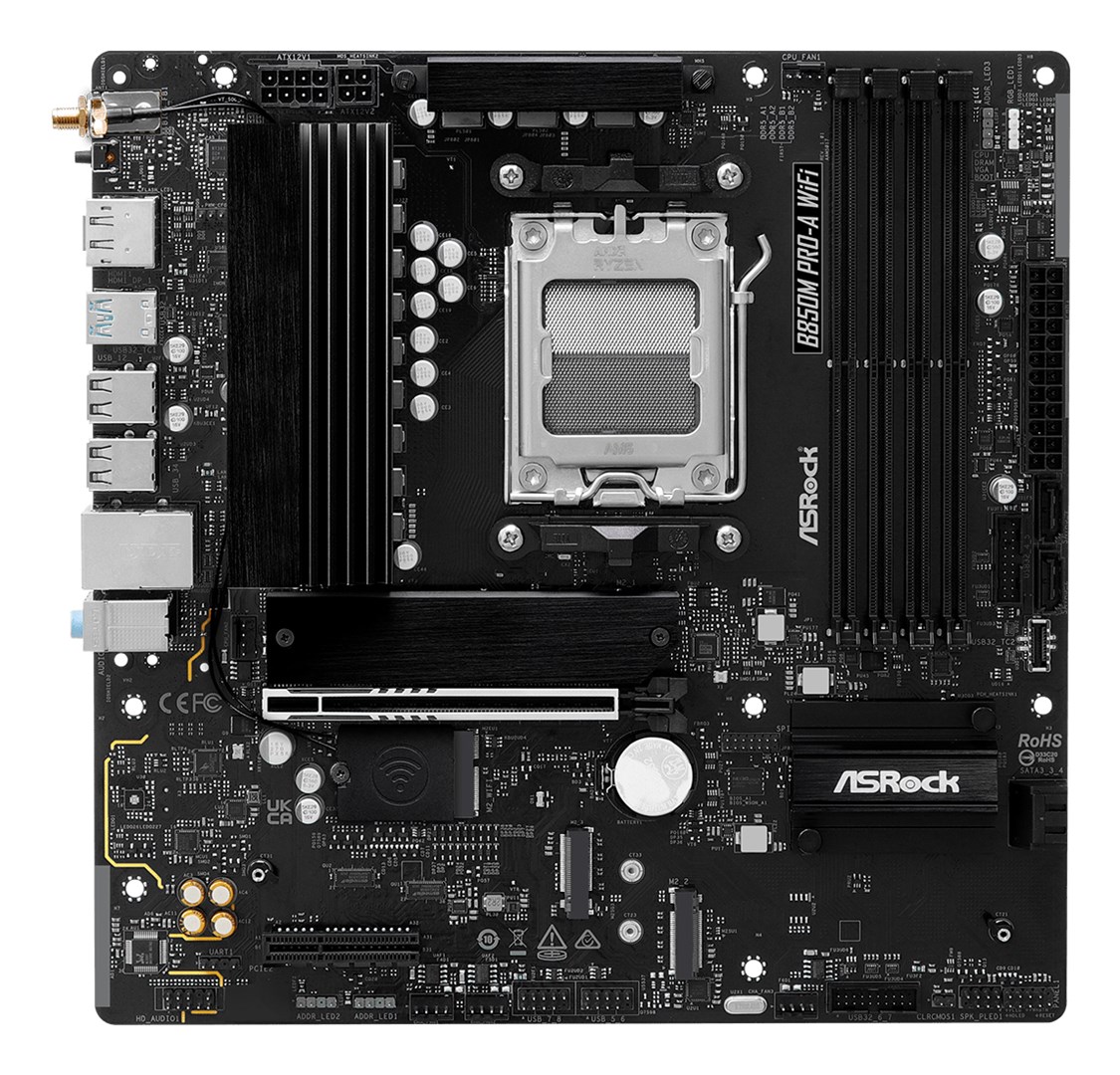 Asrock B850M Pro-A WiFi AMD B850 Socket AM5 micro ATX Asrock B850M Pro-A WiFi AMD B850 Socket AM5 micro ATX