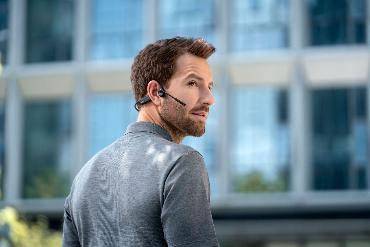 SHOKZ OpenComm2 2025 Upgrade Wireless Bluetooth Bone Conduction Videoconferencing Headset with USB-C Charging Port | 16 Hr Talk Time, 29m Wireless Range, 1 Hr Charge Time | Includes Noise Cancelling Boom Mic, Black SHOKZ OpenComm2 2025 Upgrade Wireless Bluetooth Bone Conduction Videoconferencing Headset with USB-C Charging Port | 16 Hr Talk Time, 29m Wireless Range, 1 Hr Charge Time | Includes Noise Cancelling Boom Mic, Black