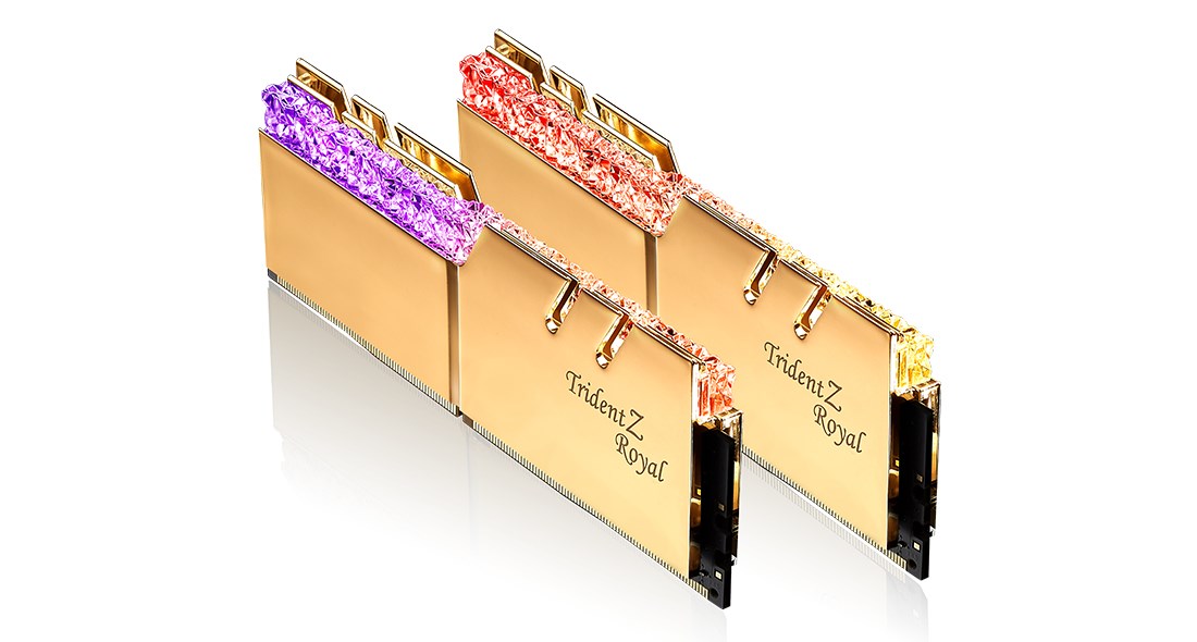 G.Skill Trident Z Royal Series - DDR4 RAM kit - 32 GB: 2 x 16 GB - DIMM 288-pin - 3600 MHz / PC4-28800 - unbuffered G.Skill Trident Z Royal Series - DDR4 RAM kit - 32 GB: 2 x 16 GB - DIMM 288-pin - 3600 MHz / PC4-28800 - unbuffered
