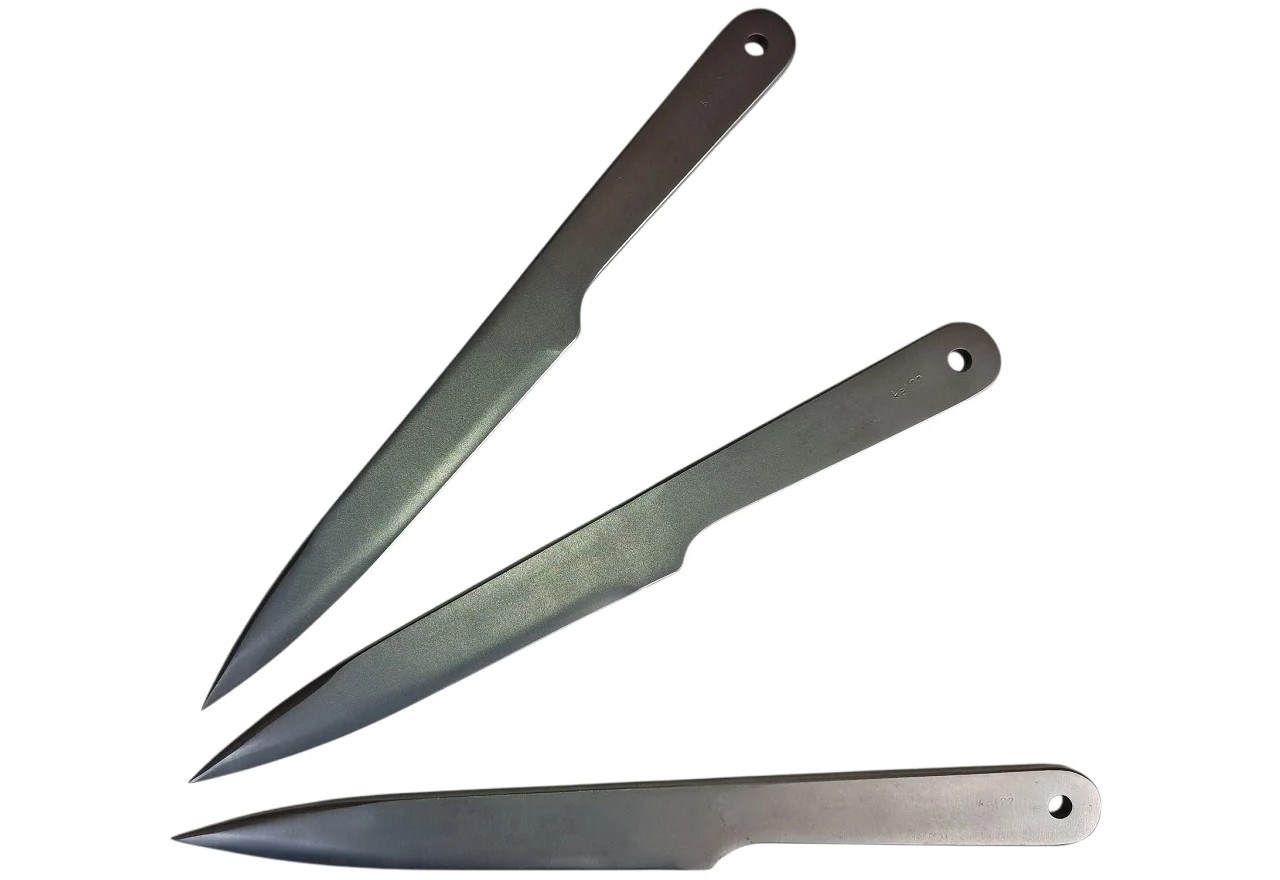KAL22-SR - Throwing knives, 3 pieces, silver KAL22-SR - Throwing knives, 3 pieces, silver