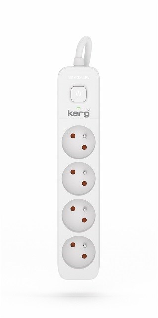 KERG power strip with switch 4 sockets 3m-10A KERG power strip with switch 4 sockets 3m-10A
