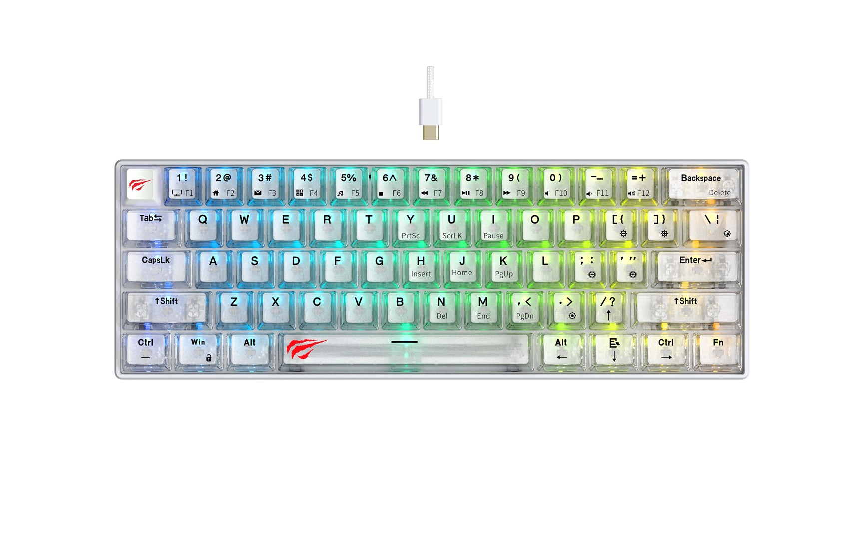 Havit KB903L - gaming keyboard (transparent white) Havit KB903L - gaming keyboard (transparent white)