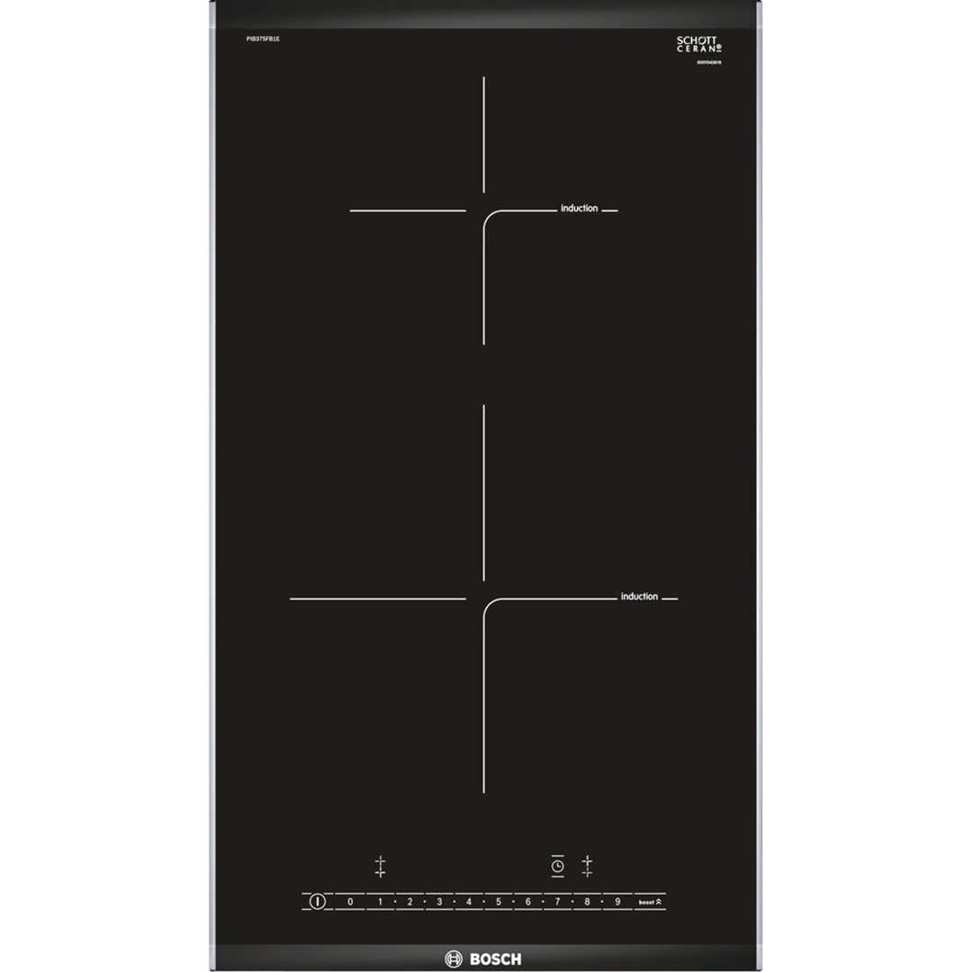 Bosch PIB375FB1E hob Black, Stainless steel Built-in Zone induction hob 2 zone(s) Bosch PIB375FB1E hob Black, Stainless steel Built-in Zone induction hob 2 zone(s)