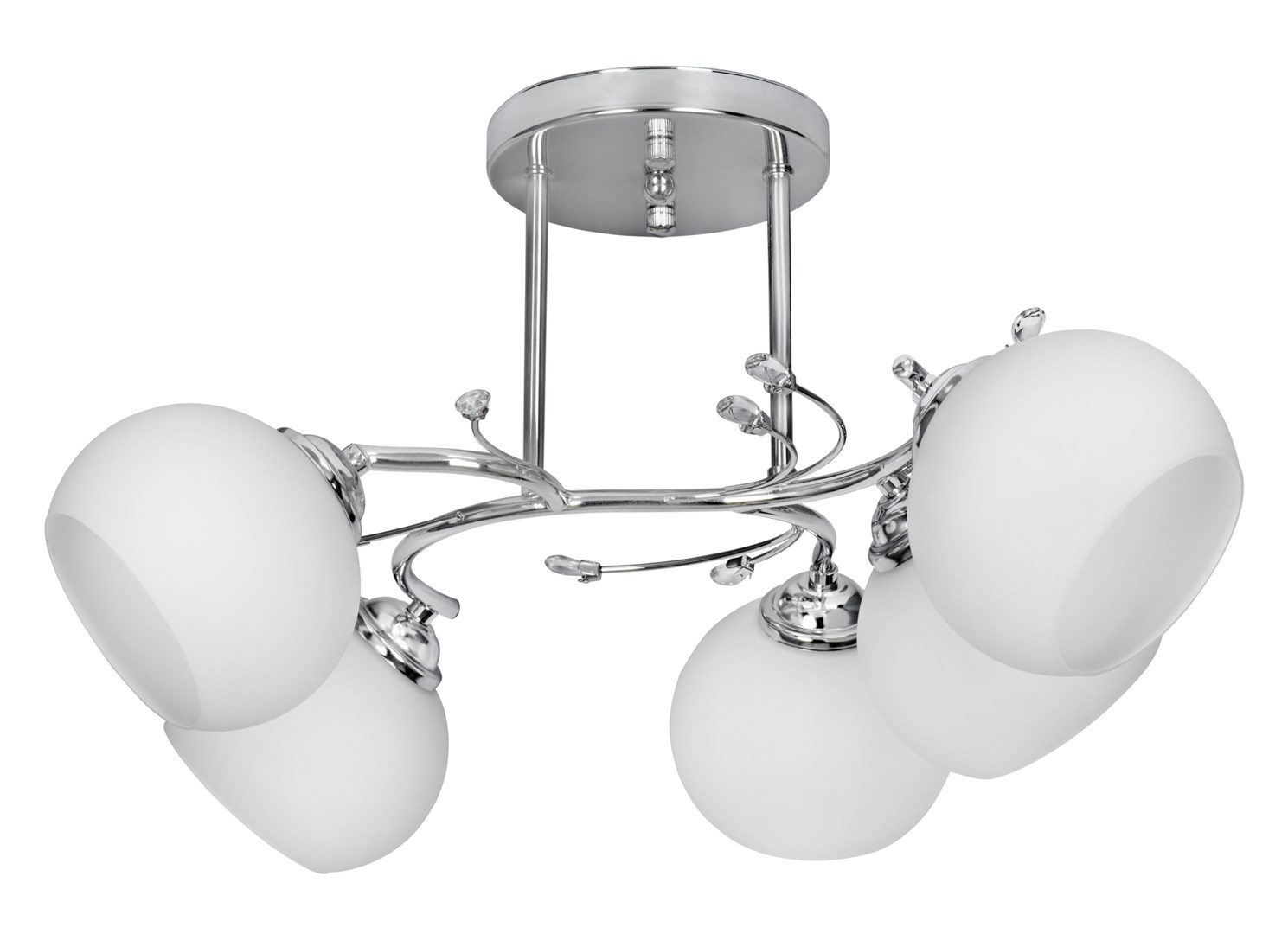Classic chandelier pendant ceiling lamp Activejet IRMA nickel 5xE27 for living room Classic chandelier pendant ceiling lamp Activejet IRMA nickel 5xE27 for living room