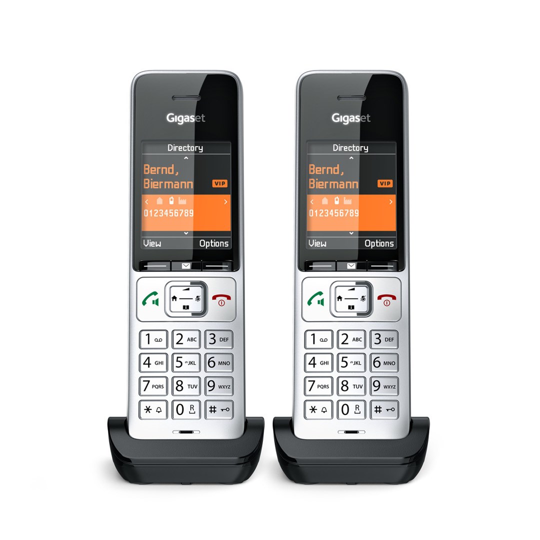 Gigaset COMFORT 500HX duo Analog/DECT telephone Caller ID Black, Silver Gigaset COMFORT 500HX duo Analog/DECT telephone Caller ID Black, Silver