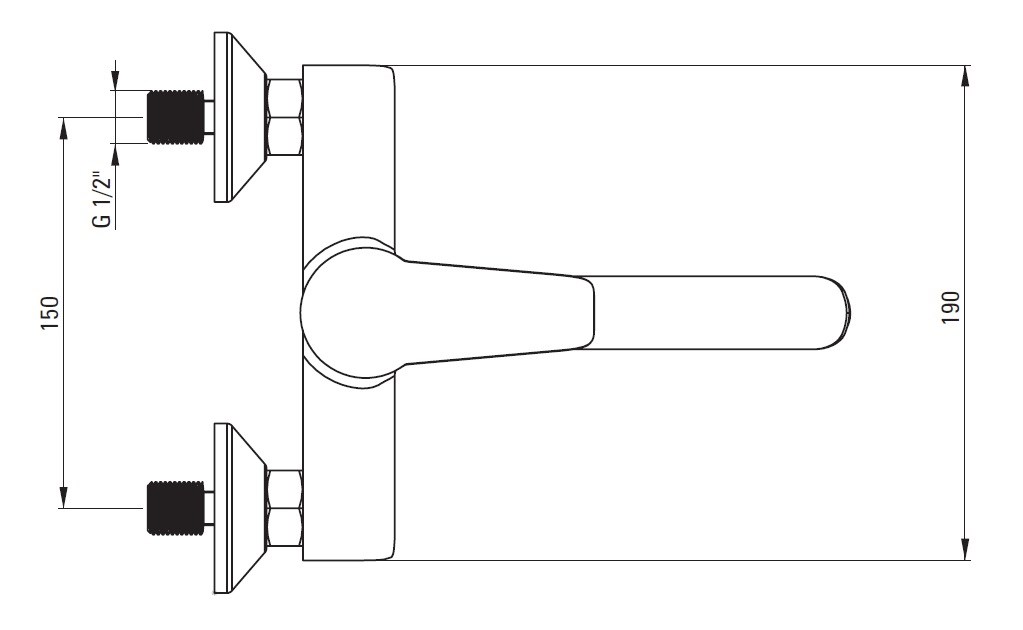 Wall-mounted washbasin mixer - ECO-head Wall-mounted washbasin mixer - ECO-head