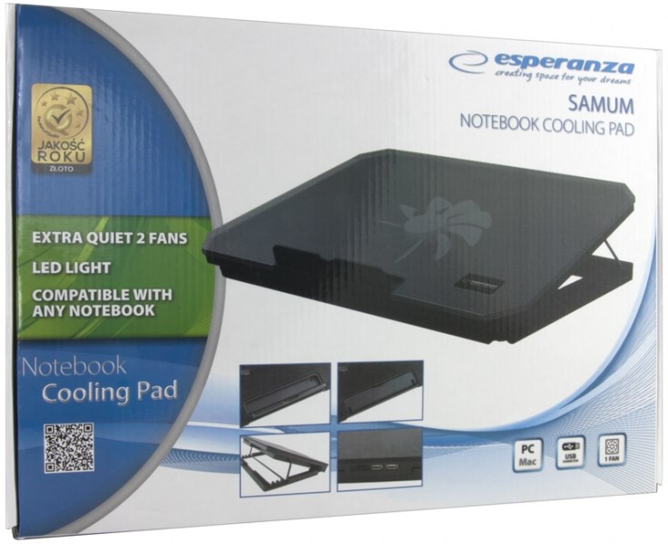 Esperanza EA141 notebook cooling pad 1200 RPM Esperanza EA141 notebook cooling pad 1200 RPM