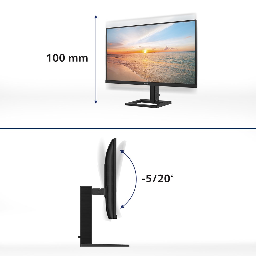 Philips 1000 series 27E1N1800AE/00 computer monitor 68.6 cm (27") 3840 x 2160 pixels 4K Ultra HD LED Black Philips 1000 series 27E1N1800AE/00 computer monitor 68.6 cm (27") 3840 x 2160 pixels 4K Ultra HD LED Black