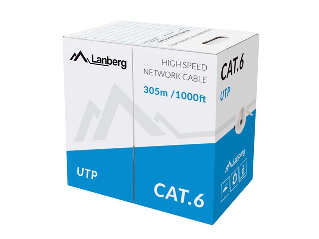 Lanberg LCU6-11CU-0305-S networking cable Grey 305 m Cat6 U/UTP (UTP) Lanberg LCU6-11CU-0305-S networking cable Grey 305 m Cat6 U/UTP (UTP)