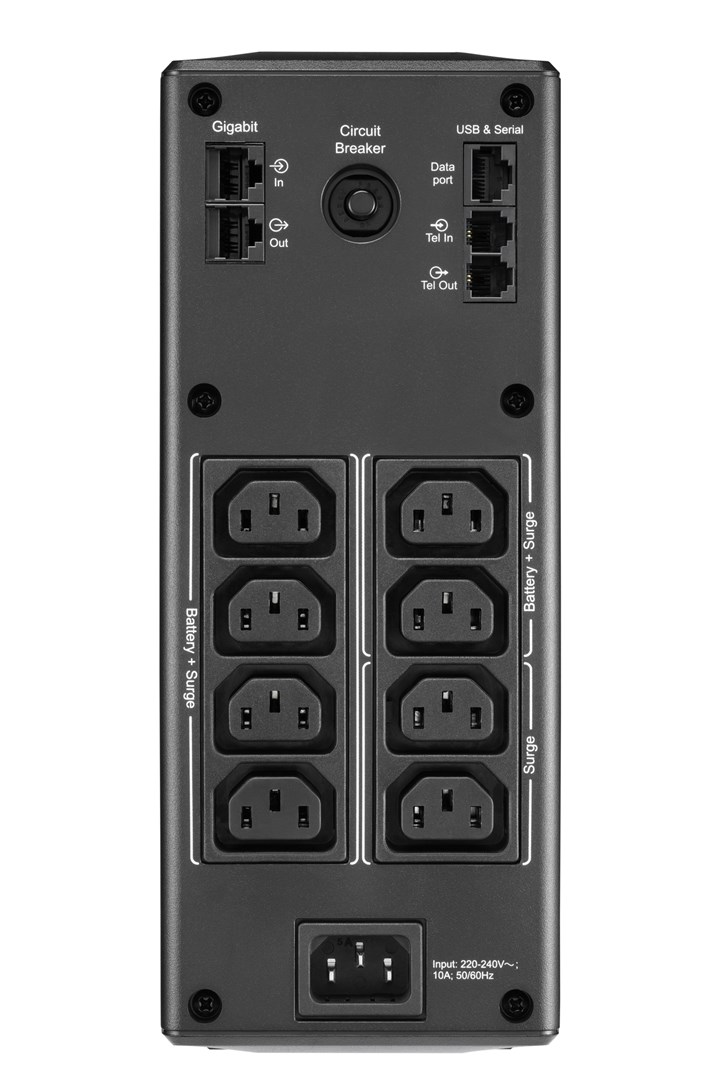 APC Back-UPS Pro, 1600VA/960W, Tower, 230V, 8x IEC C13 outlets, AVR, LCD, User Replaceable Battery APC Back-UPS Pro, 1600VA/960W, Tower, 230V, 8x IEC C13 outlets, AVR, LCD, User Replaceable Battery