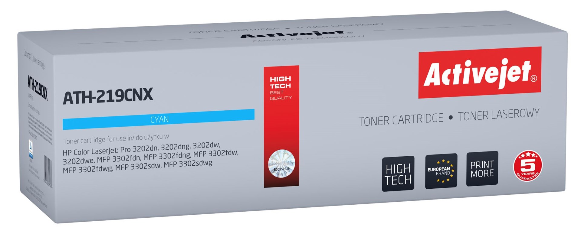 Activejet ATH-219CNX Toner for HP printer, replacement HP 219X W2191X; Supreme; 2500 pages; blue, with chip Activejet ATH-219CNX Toner for HP printer, replacement HP 219X W2191X; Supreme; 2500 pages; blue, with chip