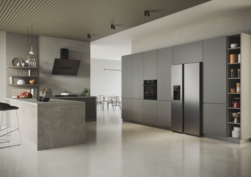 Haier SBS 90 Serie 5 HSR5918DIMP Free-standing double-sided fridge-freezer combination 511 l D Platinum, stainless steel Haier SBS 90 Serie 5 HSR5918DIMP Free-standing double-sided fridge-freezer combination 511 l D Platinum, stainless steel