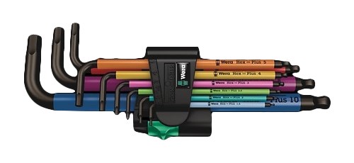 Wera 950 Spkl9 Hex-plus Hex Key Set L-shaped hex key set Metric/imperial 9 pc(s) Wera 950 Spkl9 Hex-plus Hex Key Set L-shaped hex key set Metric/imperial 9 pc(s)